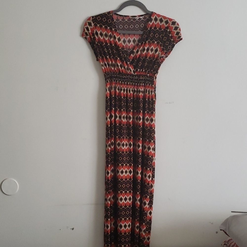 5th & Love Geometric Print Maxi Dress - Size Small - Picture 2 of 8